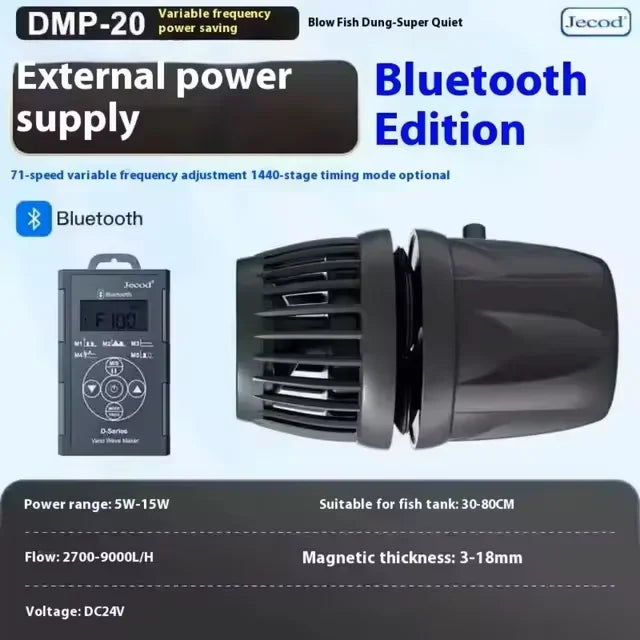 Pompe de brassage Jebao DMP (10/20/30/40) – Contrôle Bluetooth via application – Pour aquarium eau douce et récifal