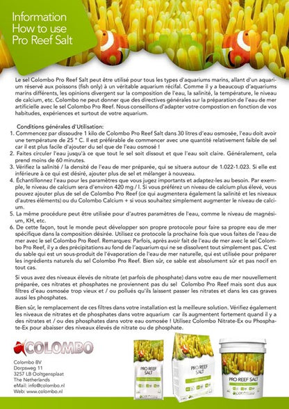 COLOMBO PRO REEF SALT 22 KG SAC by colombo