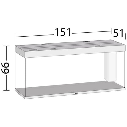 Aquarium RIO 450 LED (2x led 1200mm) NOIR  JUWEL