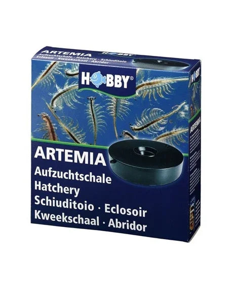 Éclosoir à artémias pour aquarium, boîte noire avec images d'artémias, accessoire aquariophile