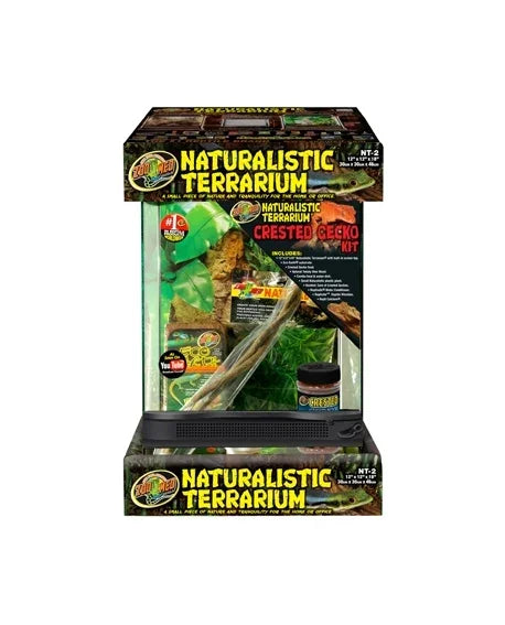 Naturalistic Terrarium Crested Gecko Kit with habitat setup and accessories
